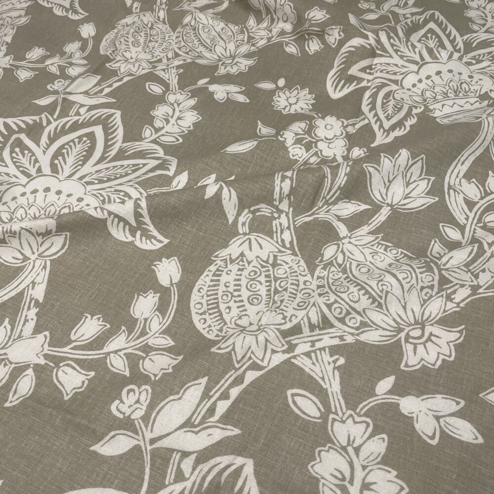 2PC Pottery Barn Hutton Palampore Floral Curtains Drapes Neutral 84" Alessandra